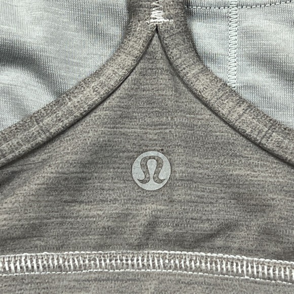 Lululemon Flow Y Bra Women's 8 B/C Cup Gray Nulu Light Support Sports W2BZVS - Picture 3 of 6